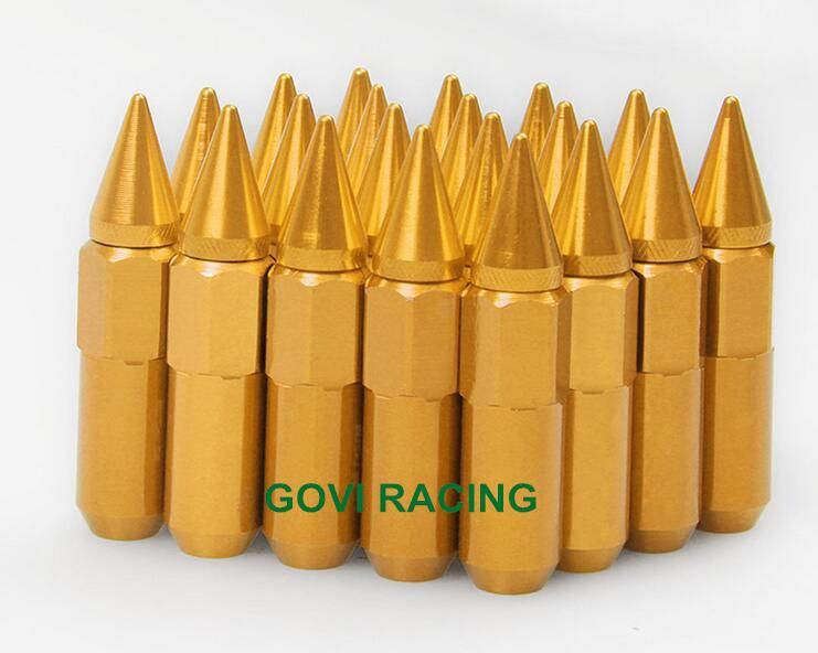 60mm Height Hexagon Aluminum Car Wheel Lug Nuts Bolts 20+1