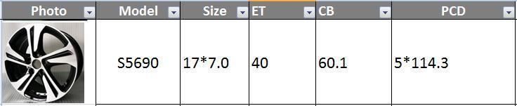 S5690 JXD Brand Auto Spare Parts Alloy Wheel Rim Replica Car Wheel for Toyota RAV4 2015