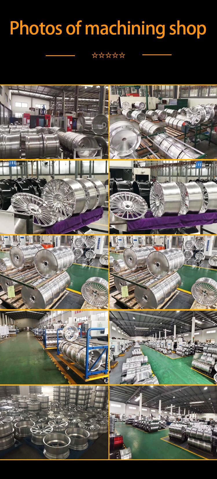 Alloy Rims Sport Aluminum Wheels for Customized Mags Rims Alloy Wheels Rims Wheels Forged Aluminum Withbrushed+ Black Vc+Milling