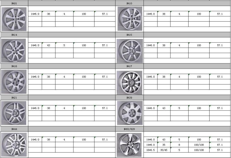 N410 JXD Brand Auto Spare Parts Alloy Wheel Rim Replica Car Wheel for Volkswagen