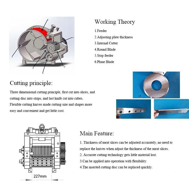 Professional Full Automatic Frozen Meat Cutting Machine