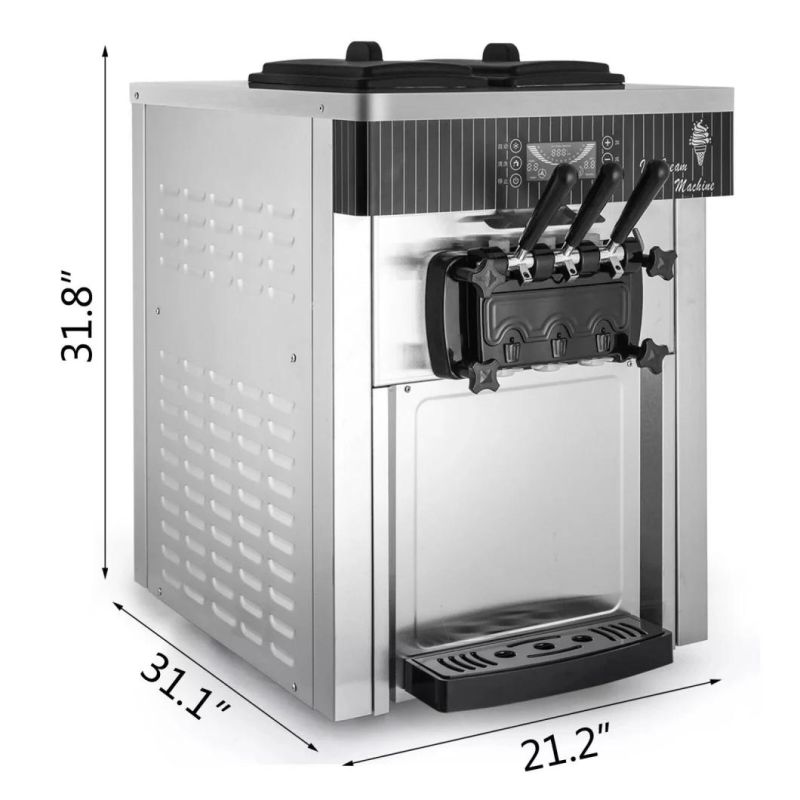 China High Quality 3 Flavors Soft Serve Ice Cream Maker Machine