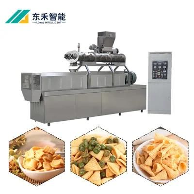 Wheat Flour Chips Process Line Extruded Frying Chips Production Line Processing Equipment