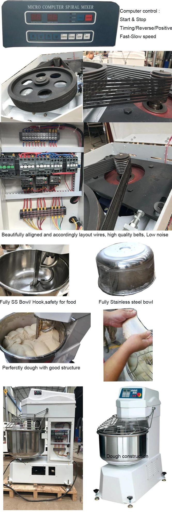 Shengmag Kitchen Friend Electric Stand Dough Flour Mixer Machines and Spiral Restaurant Equipment Food Mixer 10L Household