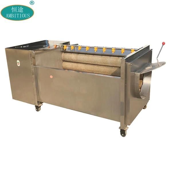 Vegetable Roller Brush Washing Peeling Machinery Potato Carrot Washing Machine