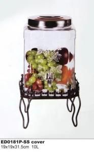 Glass Beverage Dispenser Glass Juice Jar