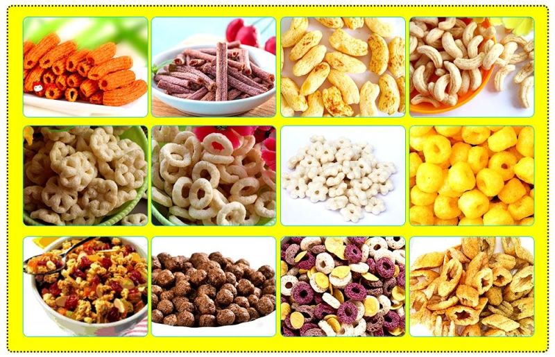 Double Screw Corn Flour Inflating Snacks Extruder Corn Puff Snack Making Machine