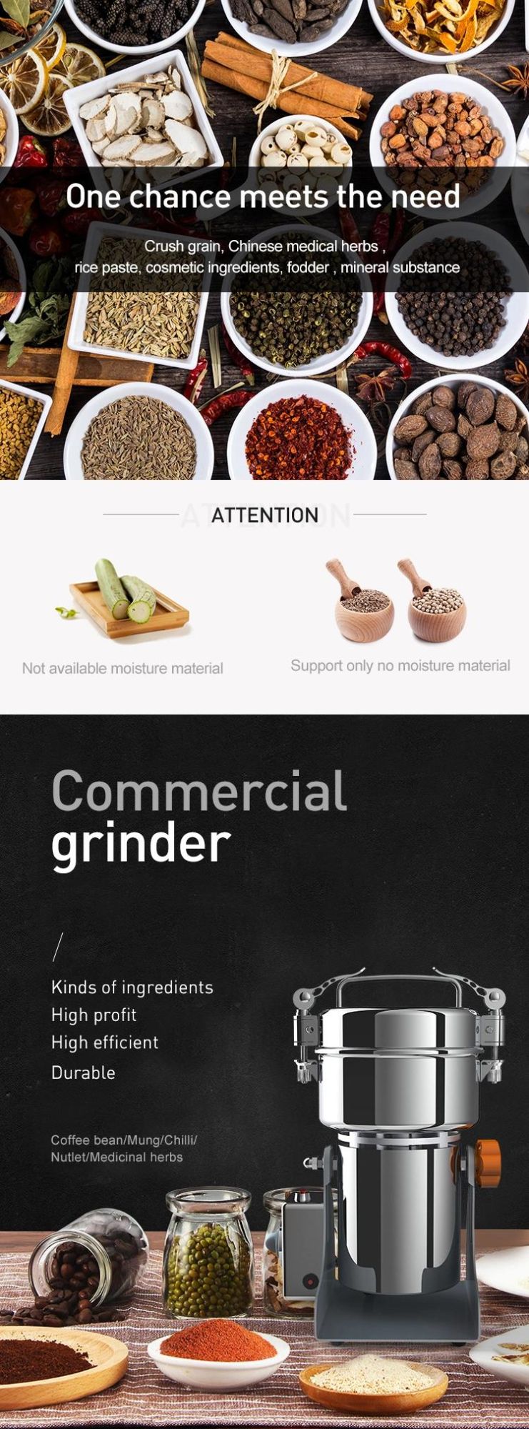 Automatic Type Flat Stone Coffee Grinder Machine for Cafe