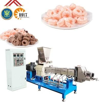 Cereal Rings Cheese Ball Core Filling Twin Screw Extruder Processing Making Machine