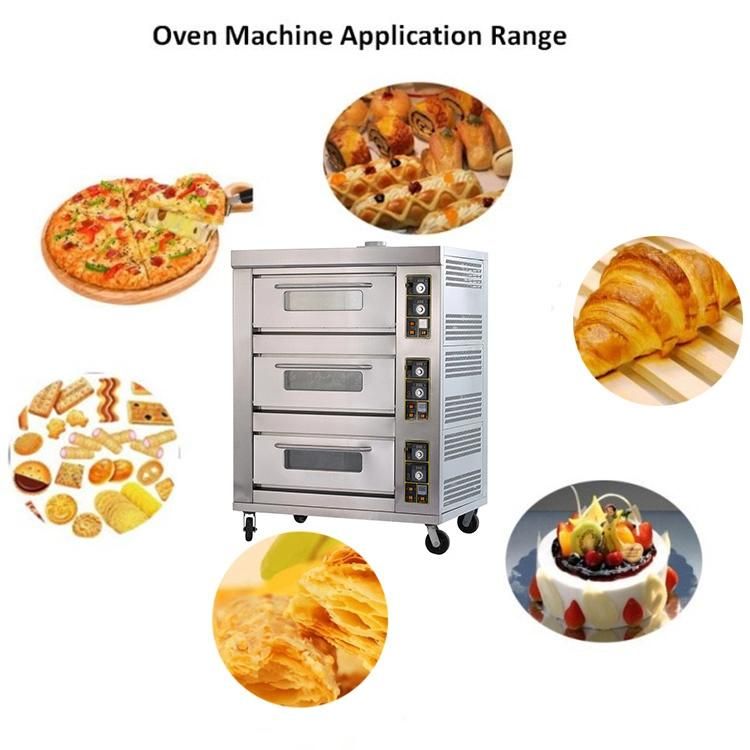 Industrial Baking Equipment 3 Decks Electric Bakery Oven Bakery Machine