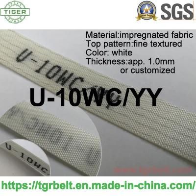 Tiger 1.0mm White FDA Fabric Top Dough Conveyor Belt for Baking Factory