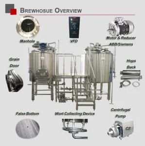 Electric Steam Direct Fire Heating Draft Beer Brewery Fermentation Equipment Micro Beer