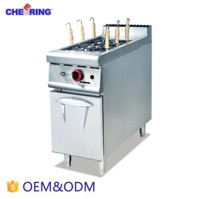 Stainless Steel Catering Equipment Gas Pasta Cooker with Cabinet