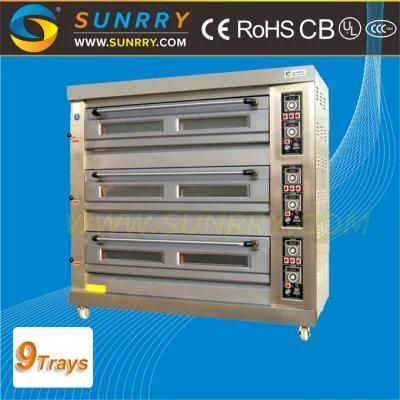 High Cost Performance Gas Ovens 9 Trays 3 Deck