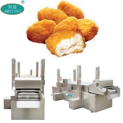 Mesh Belt Gas Frying Machinery Conveyor Continuous Chicken Deep Frying Machine