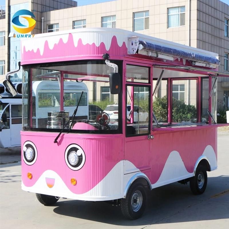 Sunnry Small Used Ice Cream Truck Mobile Food Cart Food Trailer with Full Kitchen Equipments