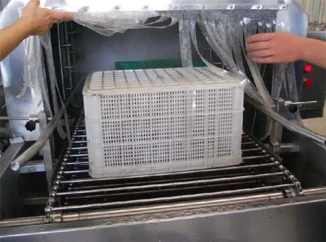 Continious Plastic Basket Washing Machine Crate Washer 300 Crates Per Hour