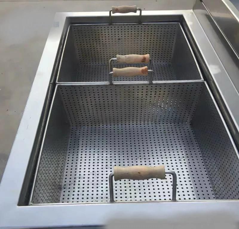 Gas Heated Plantain Potato Chips Donut Deep Fryer