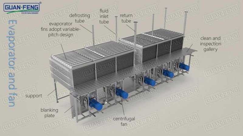 4000kgh Large Capacity Freezer Frozen French Fries Production Line
