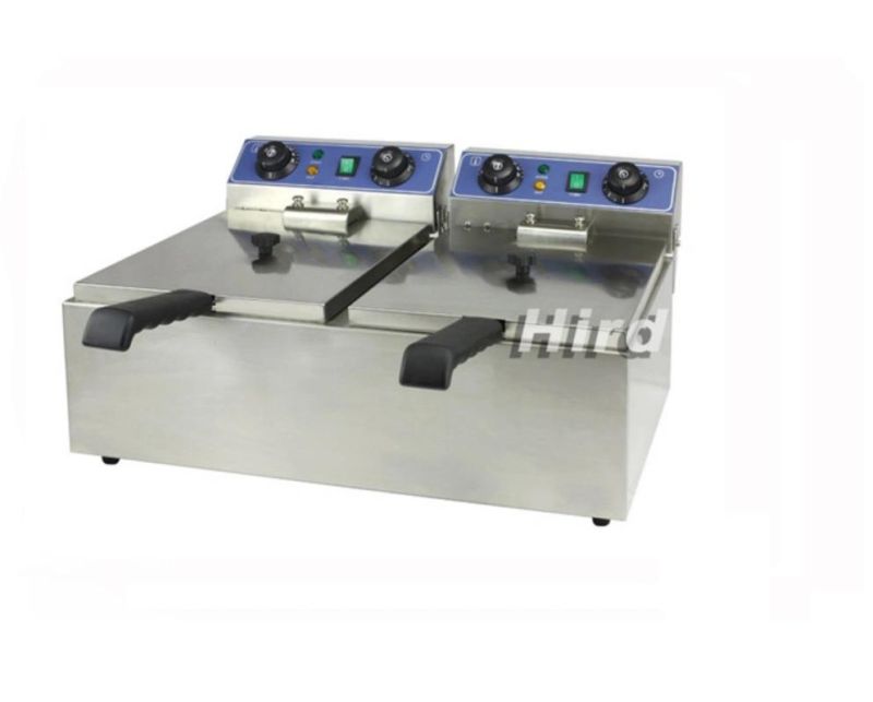 Electric Deep Fryer (Wf-102) Double Tanks CE Bcatering Equipment Food Machine