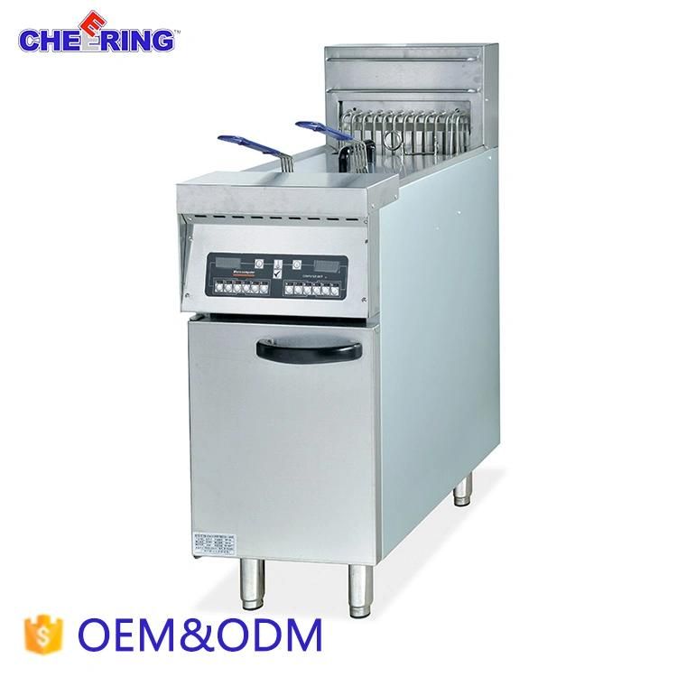 Vertical 1 Tank 2 Basket Computer Fryer