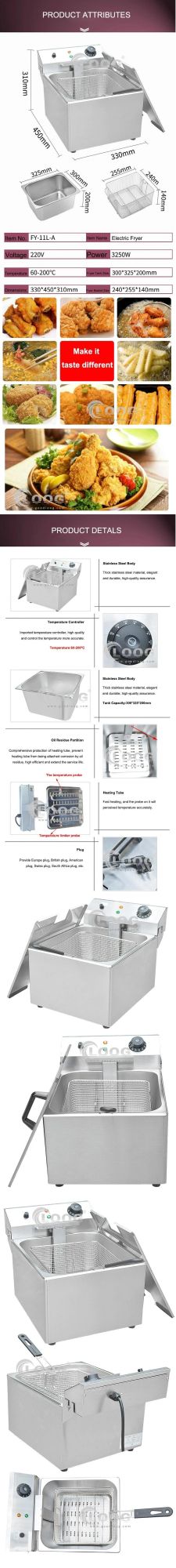 Hot Sale Commercial Cooking Equipment Countertop Fryer Machine Commercial Chips Fryer Machine