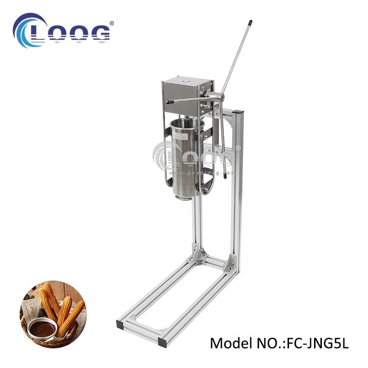 Commercial Hot Sausage Making Machine Industrial Use 5L Big Capacity Latin Fruits Maker Deep Frying Churros Equipment Manual Control for Hotel