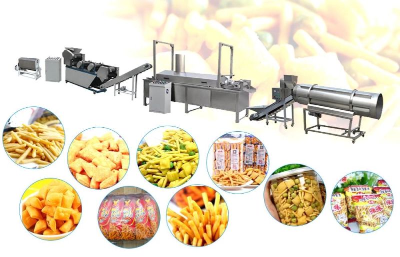 Extruded Crispy Chips Production Line Sala Chips Bugles Crispy Food Making Machine Plant for Sale