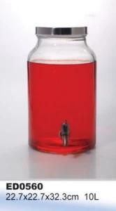 Jar Glass Beverage Dispenser Glass Juice Jar for Family Party