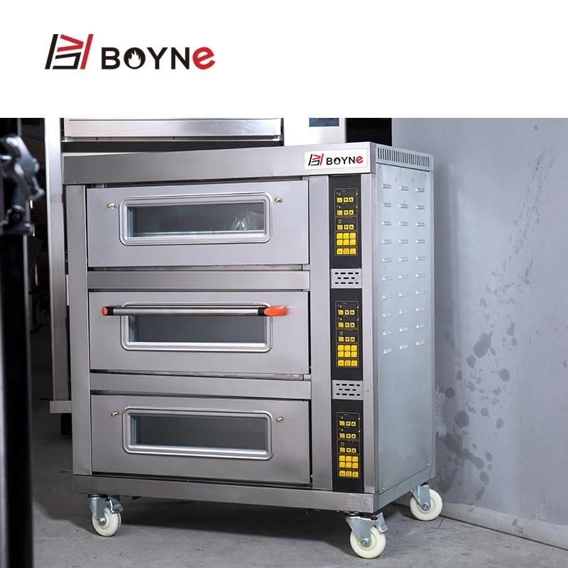 Three Layer Three Trays Electric Deck Oven for Bakery