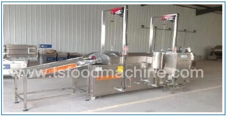 Full Automatic Conveyor Fryer Pork Conveyor Frying Machine