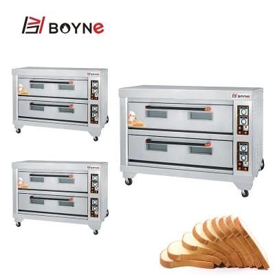 Double Deck Six Trays Electric Pizza Baking Oven with Temperature Controlled