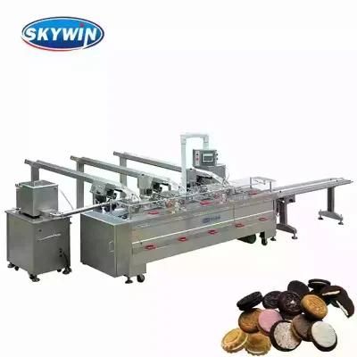 Snack Food Automatic Biscuit Cream Sandwiching Machine Production Line