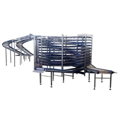 Bakery Bread Spiral Stainless Steel Cooling Tower Conveyor