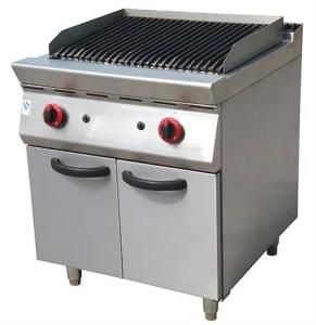 The Restaurant Gas Lava Rock Grill with Cabinet