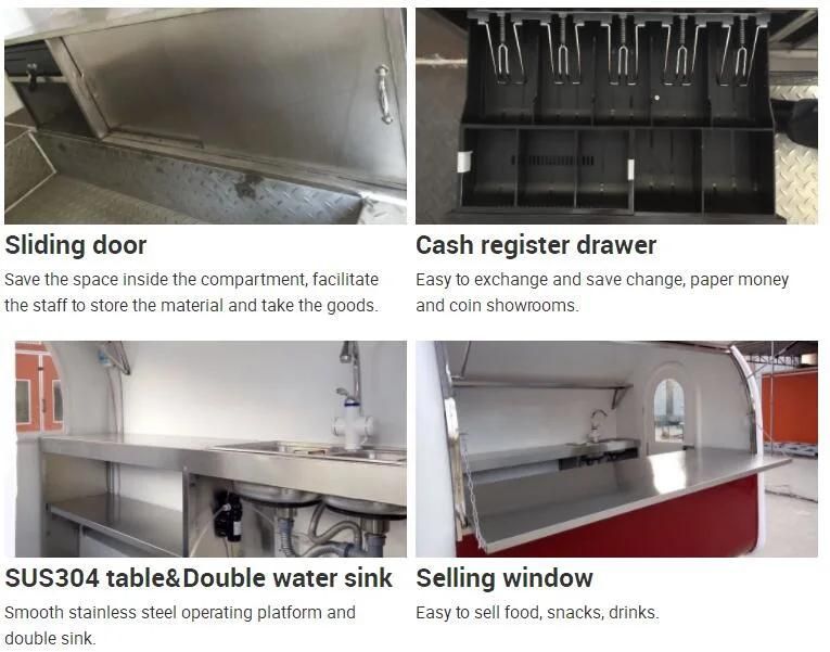 Modern Outdoor Mobile Catering Food Trailer / Food Truck Business
