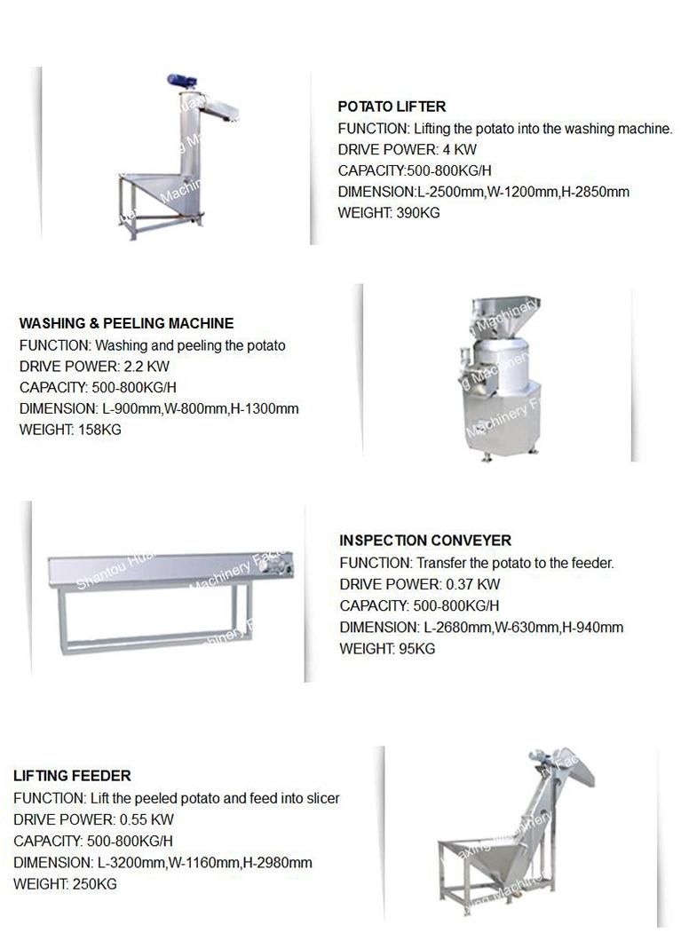 Professional Manufacturer Potato Chips Making Equipment French Fries Machine Price