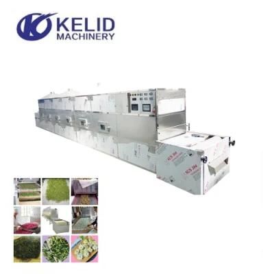 Industrial Conveyor Belt Type Microwave Dryer for Herbs Leaves Tea