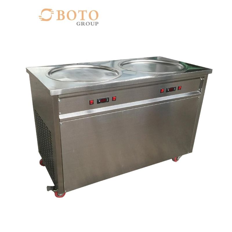 Commercial Stainless Steel with 2 Pans Soft Ice Cream Machine