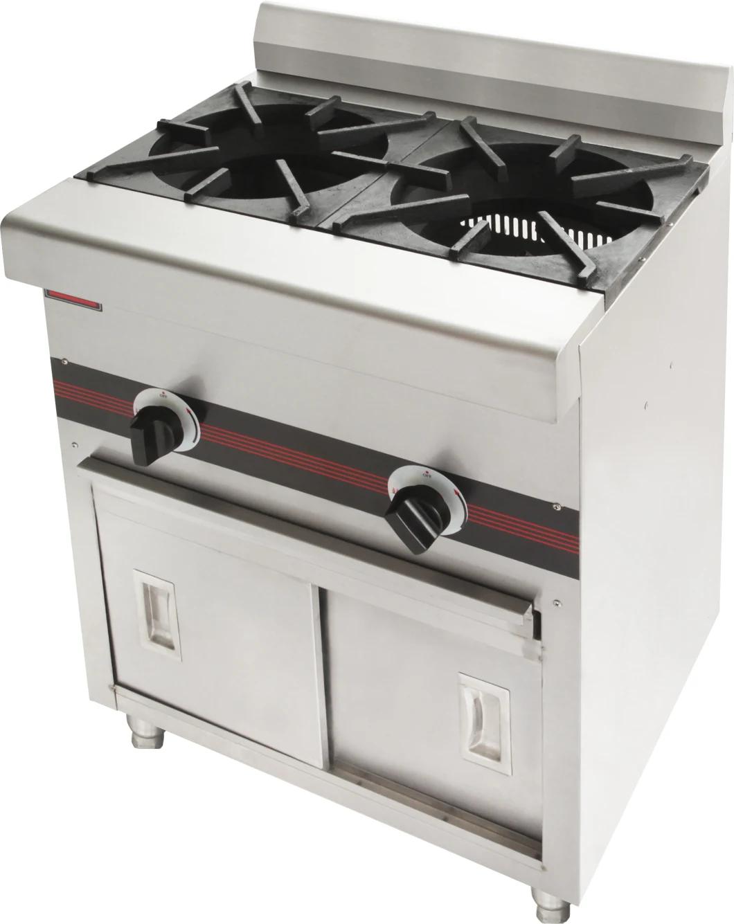 Factory Price Commercial Gas Stove 2 Burner Cooker for Hotel Restaurant