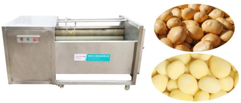 Stainless Steel Brush Roller Type Sweet Potato Potato Peeling Machine