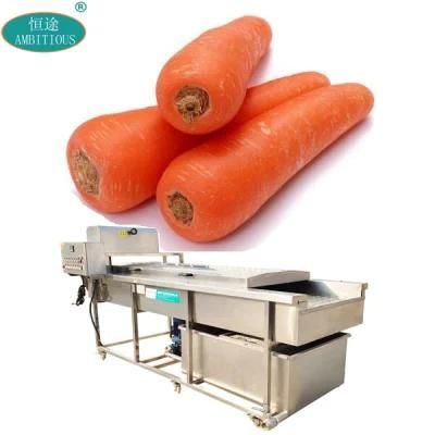 Vegetable Washer Continuous Brush Carrot Washing Machine