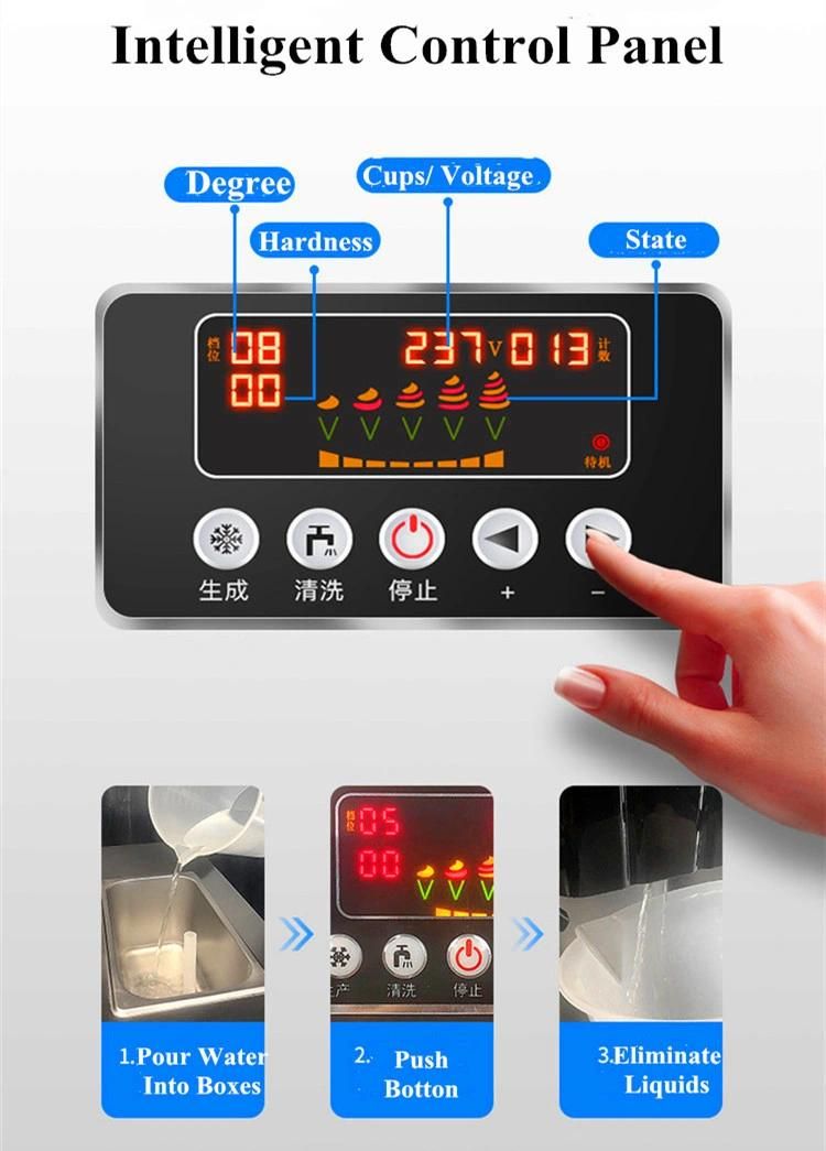 Commercial 3 Flavor Soft Serve Ice Cream Machine