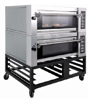 Commercial 2 Layers 4 Trays Convenient and Fast Bread Making Electric Bakery Oven Bread ...