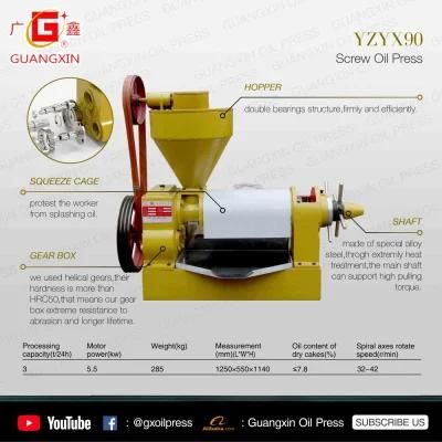 100kgs Per Hour Oil Expeller Machine 380V 50Hz