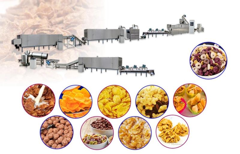 200-500kg/H Nestle Chocolate Breakfast Cereal Ball Snack Food Making Machine Production Line