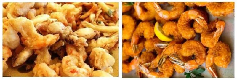 Industrial Automatic Seafood Squid Strips Rings Battering and Breading Machine