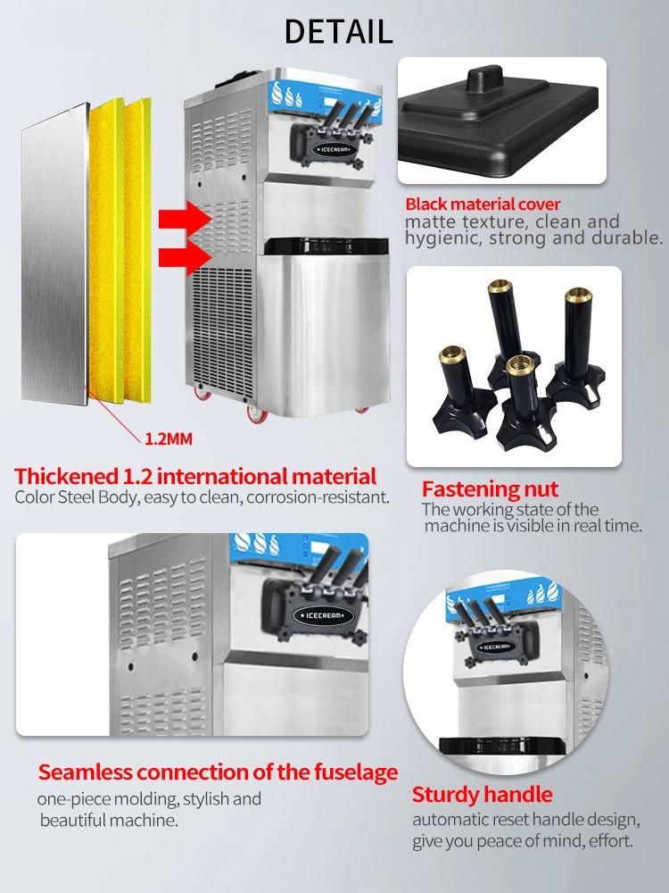Bt-D58 Hot Sell Doft Commercial Ice Cream Machine for Restaurant