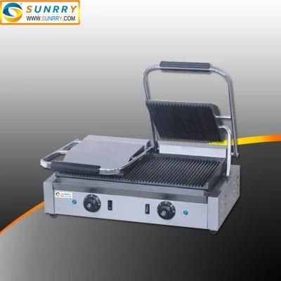 Update International Grooved Panini Contact Grill