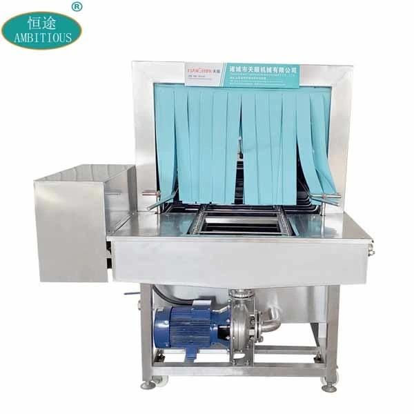 Continuous Belt Type Crate Washer Machinery Plastic Tray Washing Machine